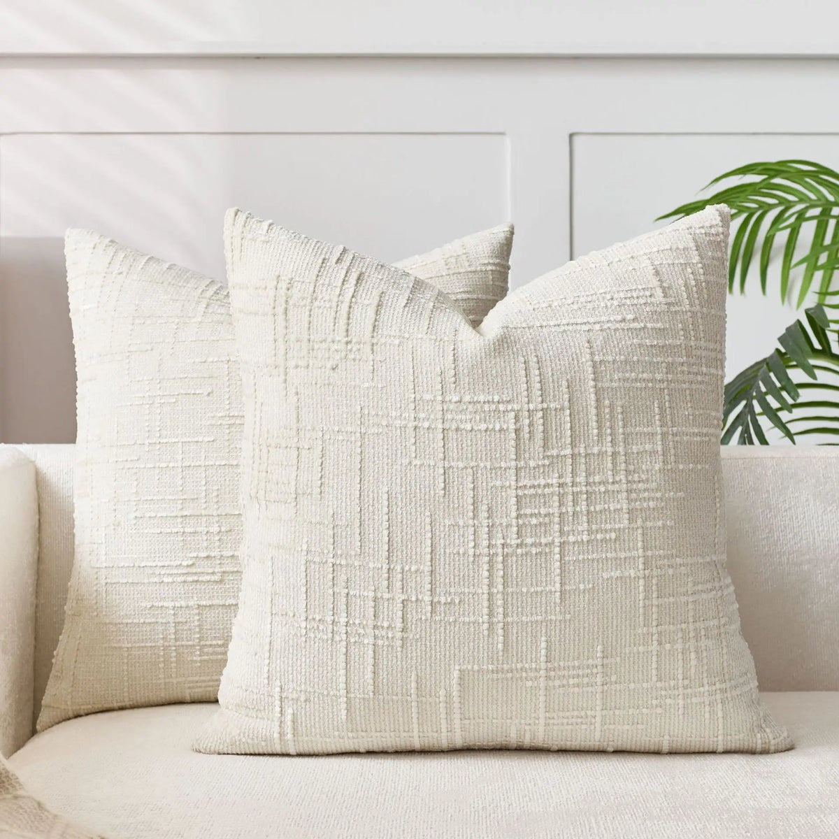 Chenille Cushion Cover, Bamboo-Weave Texture | 40cm x 40cm to 60cm x 60cm, 7 Colours | Soft, Easy-Care Chenille Fabric 6
