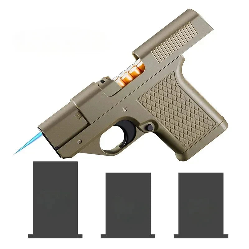 Gun Shape Secret Storage Jet Flame Lighter - Image 6