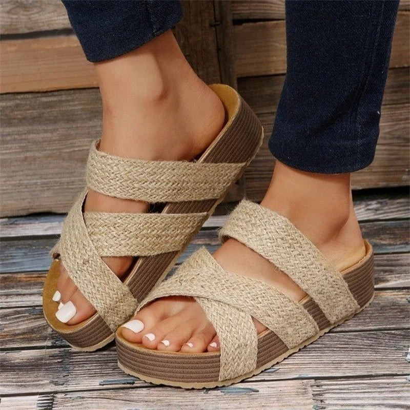 Savannah | Women's Orthopedic Sandals with Cushioned Insole - Flexible Crisscross Straps