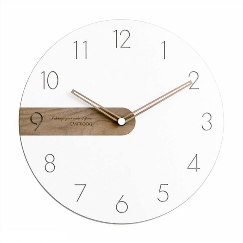 Scandinavian Wall Clock | Inset Panel, Slim Bar Hands