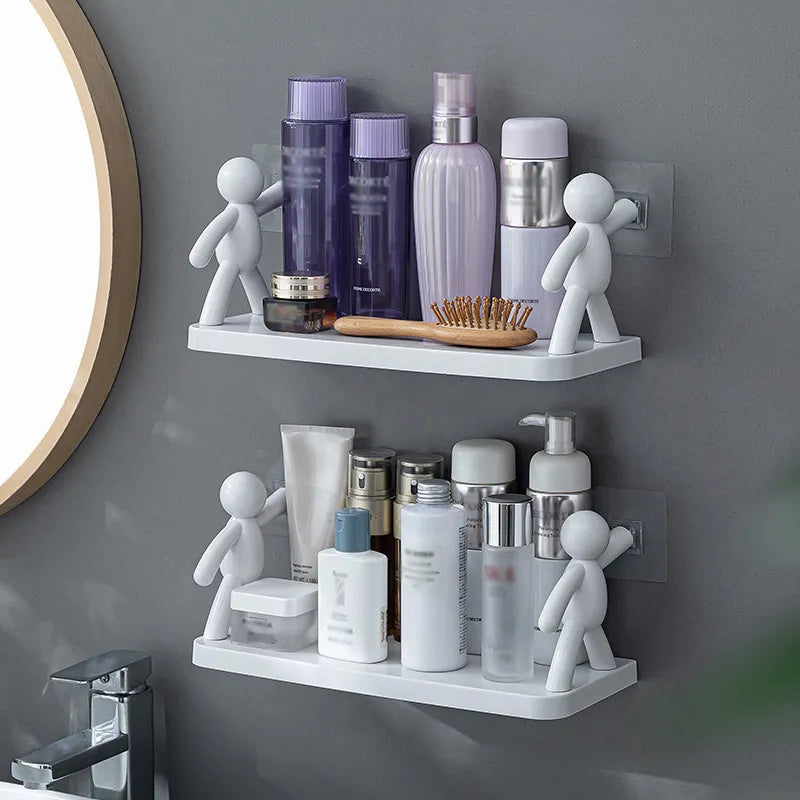 No-Drill Wall Shelf | Adhesive Mount, No Tools Needed | Modern Space-Saving Storage for Kitchen, Bathroom & Office 9