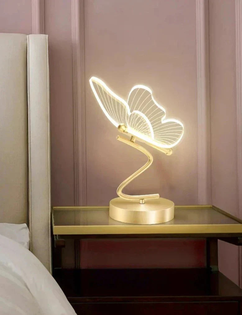 LED Butterfly Table Lamp Metal & Glass | Adjustable Brightness, USB Rechargeable | Modern Accent Light for Living Room, Bedroom 5