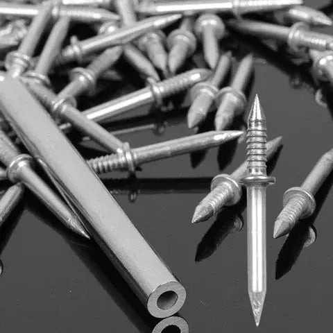 Seamless Skirting Nails Galvanised Steel | Includes Sleeve Tool for No-Drill Fitting | Rust-Resistant, Invisible Finish