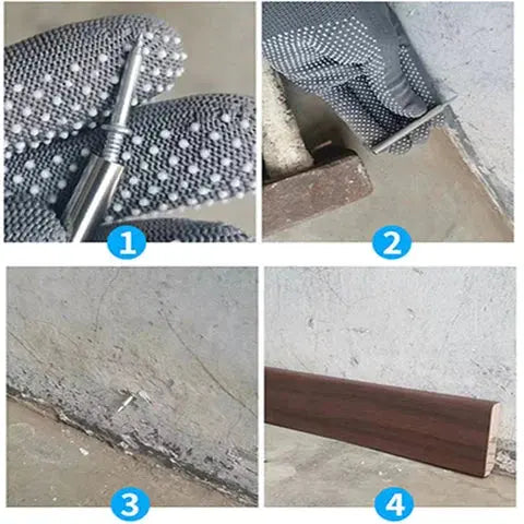 Seamless Skirting Nails Galvanised Steel | Includes Sleeve Tool for No-Drill Fitting | Rust-Resistant, Invisible Finish