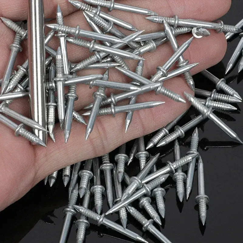 Seamless Skirting Nails Galvanised Steel | Includes Sleeve Tool for No-Drill Fitting | Rust-Resistant, Invisible Finish