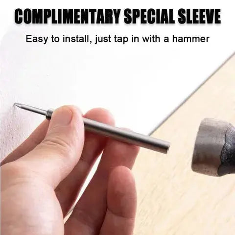 Seamless Skirting Nails Galvanised Steel | Includes Sleeve Tool for No-Drill Fitting | Rust-Resistant, Invisible Finish
