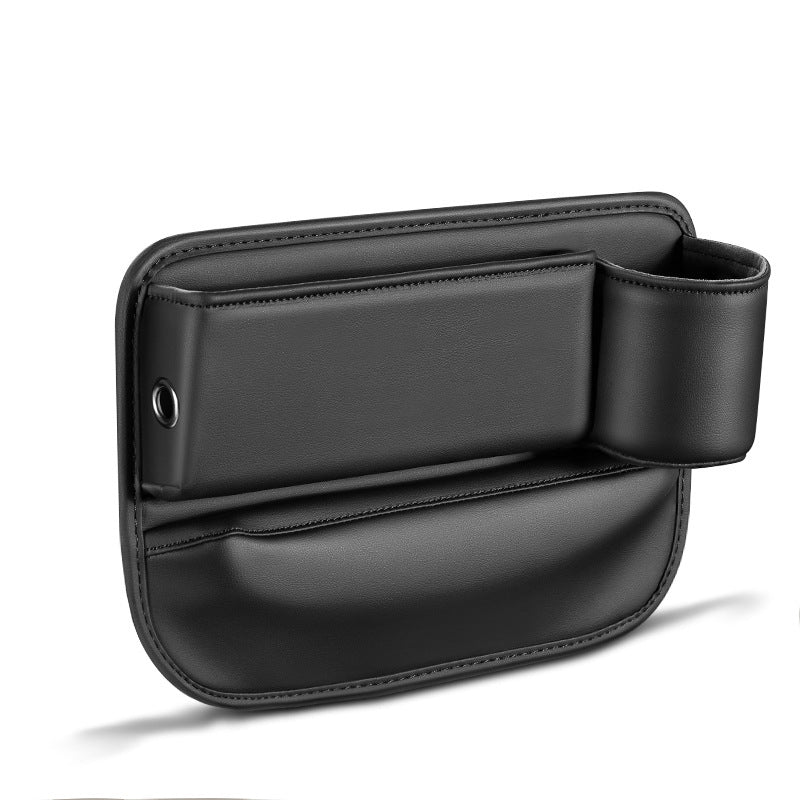 Seat Gap Storage Box Leather | Fits Driver & Co-Driver Seat Gaps | Stops Items Falling, Reserved Charging Port