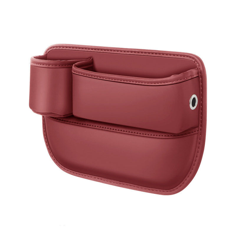 Seat Gap Storage Box Leather | Fits Driver & Co-Driver Seat Gaps | Stops Items Falling, Reserved Charging Port