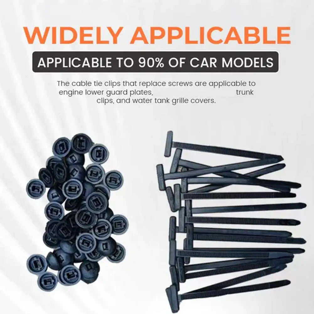 Self-Locking Cable Ties Nylon | 50-Piece Pack, No Tools Needed | UV-Resistant Outdoor Wire Organiser for Cars and Homes
