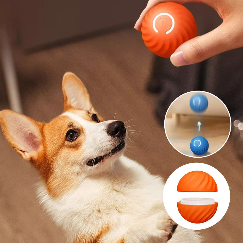 Self-Rolling Dog Ball Toy TPR | Automatic Obstacle Avoidance, Two Play Modes | Keeps Dogs Active for 180 Minutes