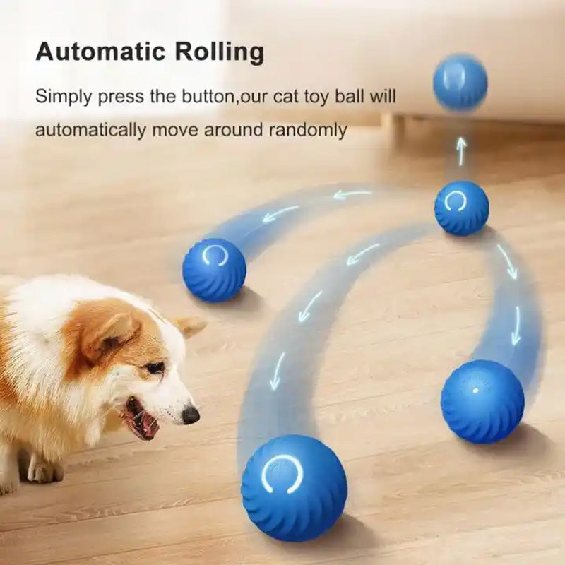 Self-Rolling Dog Ball Toy TPR | Automatic Obstacle Avoidance, Two Play Modes | Keeps Dogs Active for 180 Minutes