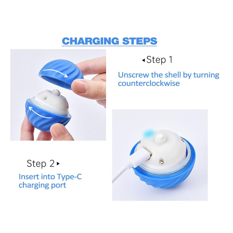 Self-Rolling Dog Ball Toy TPR | Automatic Obstacle Avoidance, Two Play Modes | Keeps Dogs Active for 180 Minutes
