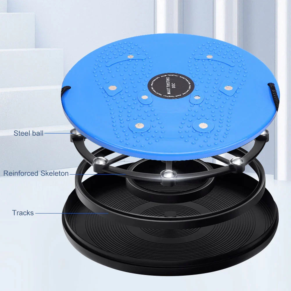 Waist Twisting Disc for Core & Balance Training | Magnetic Massage Nodes & Resistance Ropes | ABS Plastic, Max Load 100 kg 14