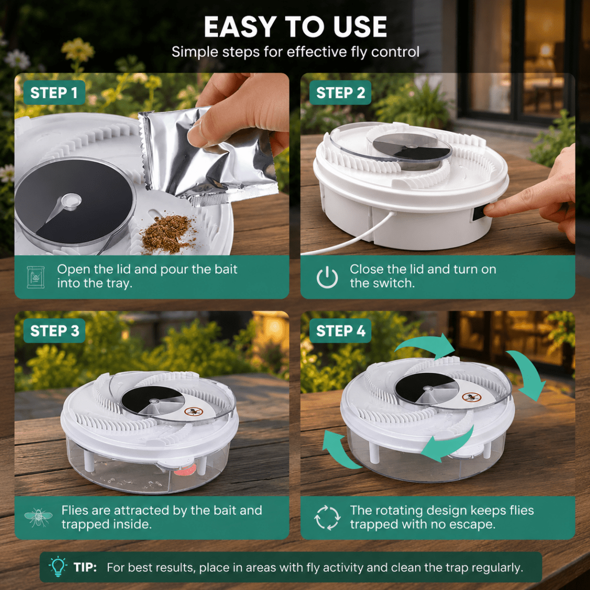 Silent Fly Catcher | EcoTrapX Indoor & Outdoor Insect Control