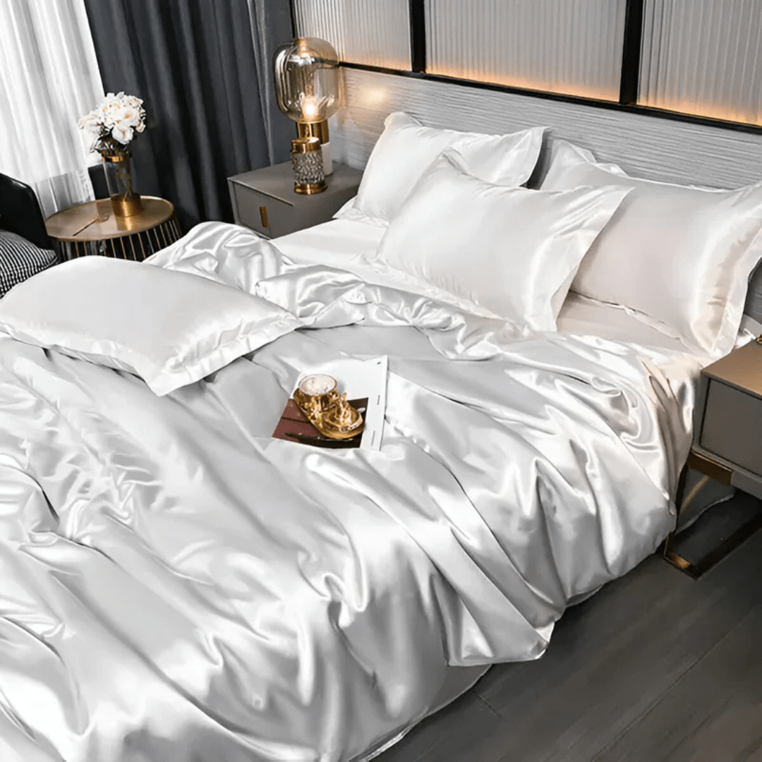Silk Bedding Set | Satin Weave Duvet Cover And Pillowcases