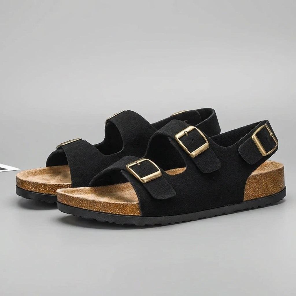 Simon | Men's Sandals – Adjustable Slingback with Cork Sole