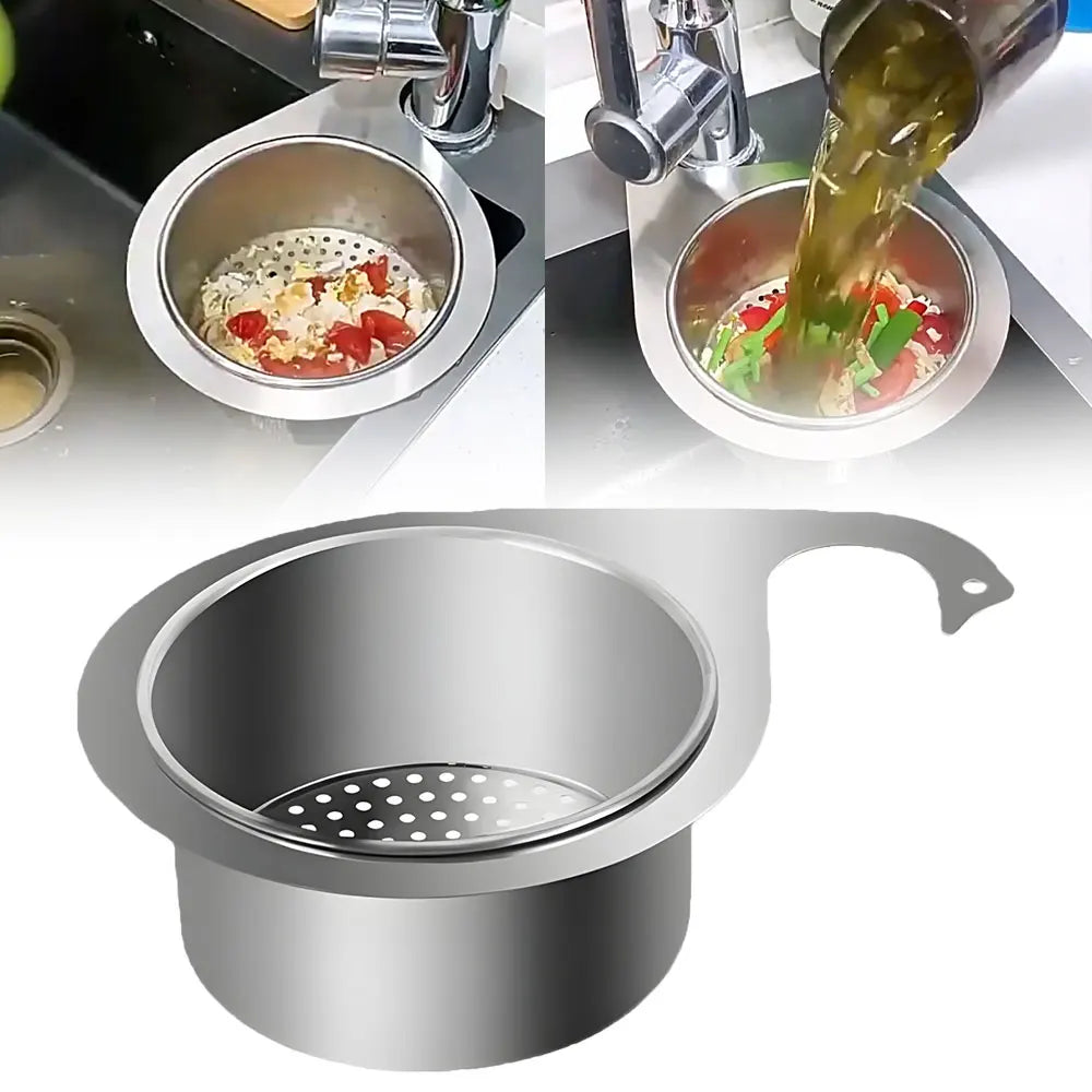 Sink Saver Basket | Stainless Steel Kitchen Sink Strainer with Handle
