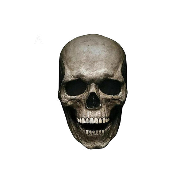 Skull Mask with Moving Jaw | Latex Halloween Face Mask with Movable Mouth | Realistic Latex Skeleton Costume Prop