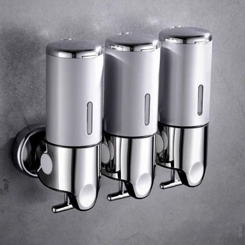 Soap Dispenser Set | Three Chambers With Push Levers