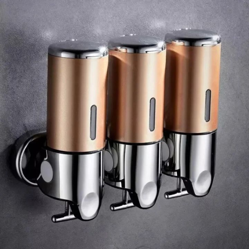 Soap Dispenser Set | Three Chambers With Push Levers