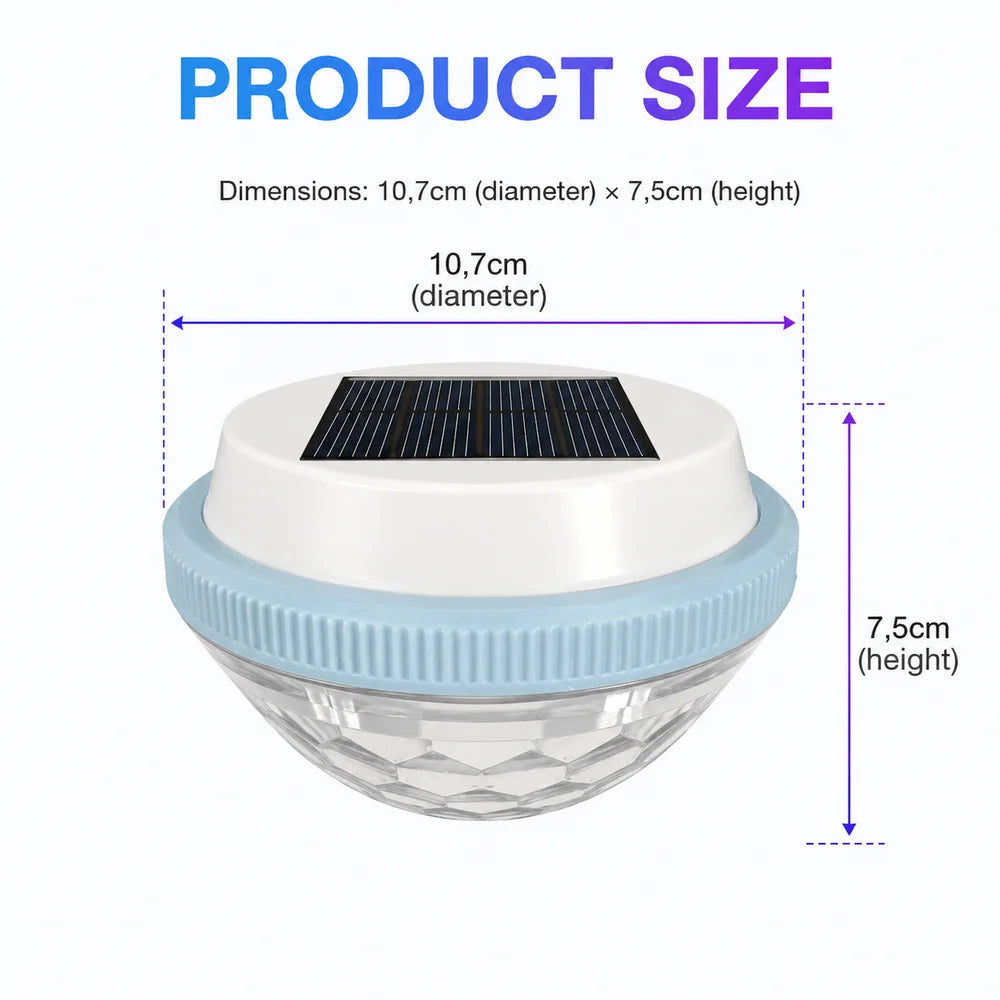 Solar Floating Pool Light – RGB Colour Changing Waterproof Lamp