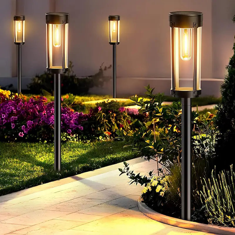 Solar Garden Torch Lamp, ABS | 65 cm Height with Ground Spike | Dusk-to-Dawn Auto-On, 8-12 Hour Runtime, Pack of 2/4/10
