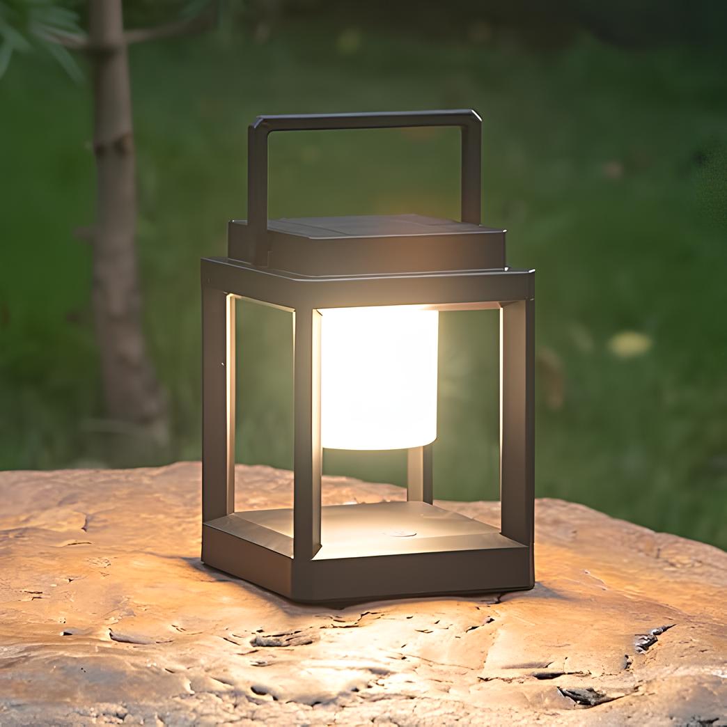 Solar Lantern, ABS, 13.5 x 13.5 x 18 cm | Solar & USB Charging, 3 Brightness Modes | IP44 Waterproof, Up to 10 Hours Runtime