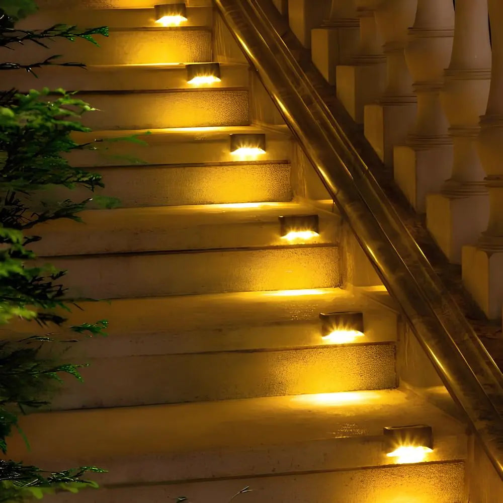 Solar Path Lights LED | 8 or 16 Pack, Brown or Black | IP44 Weatherproof, Automatic Dusk-to-Dawn Sensor, Up to 10 Hour Runtime