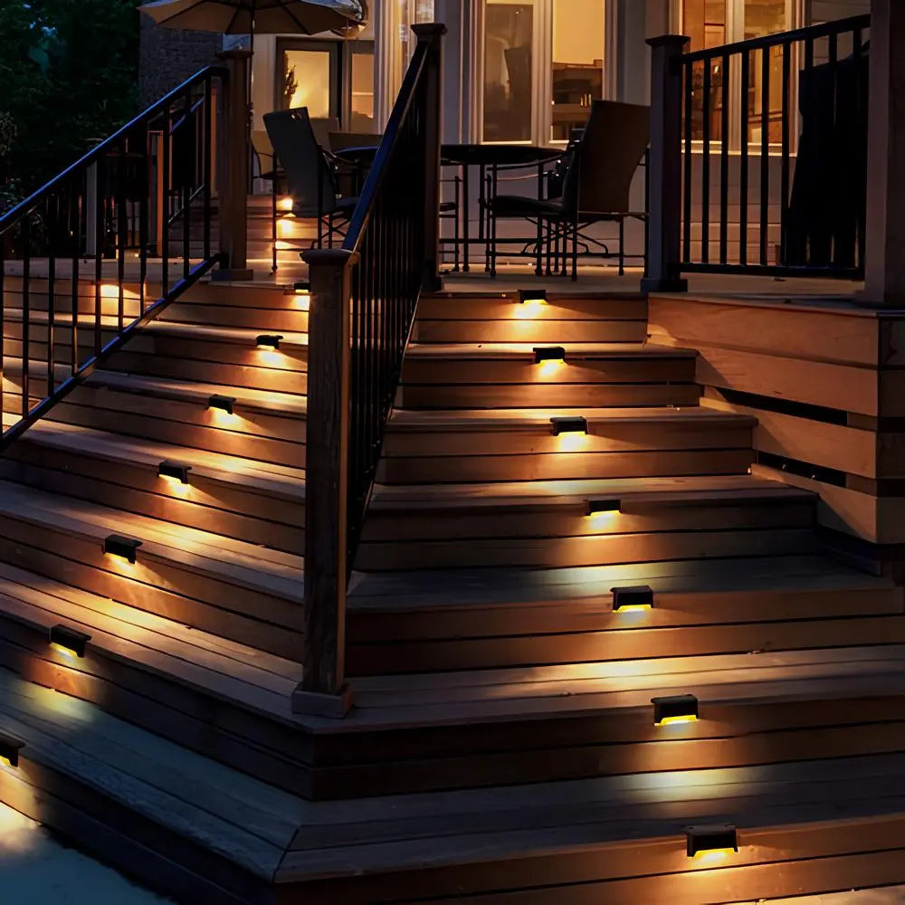 Solar Path Lights LED | 8 or 16 Pack, Brown or Black | IP44 Weatherproof, Automatic Dusk-to-Dawn Sensor, Up to 10 Hour Runtime
