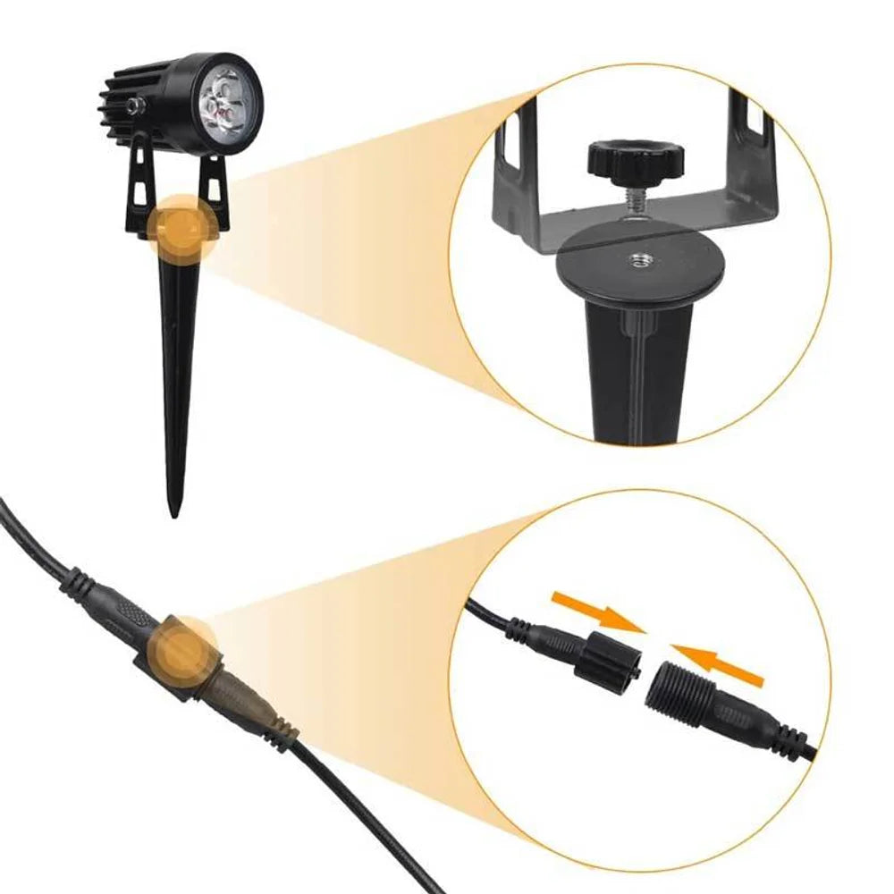 Solar Powered Security Light – 4-Pack Waterproof Garden Spike Lights