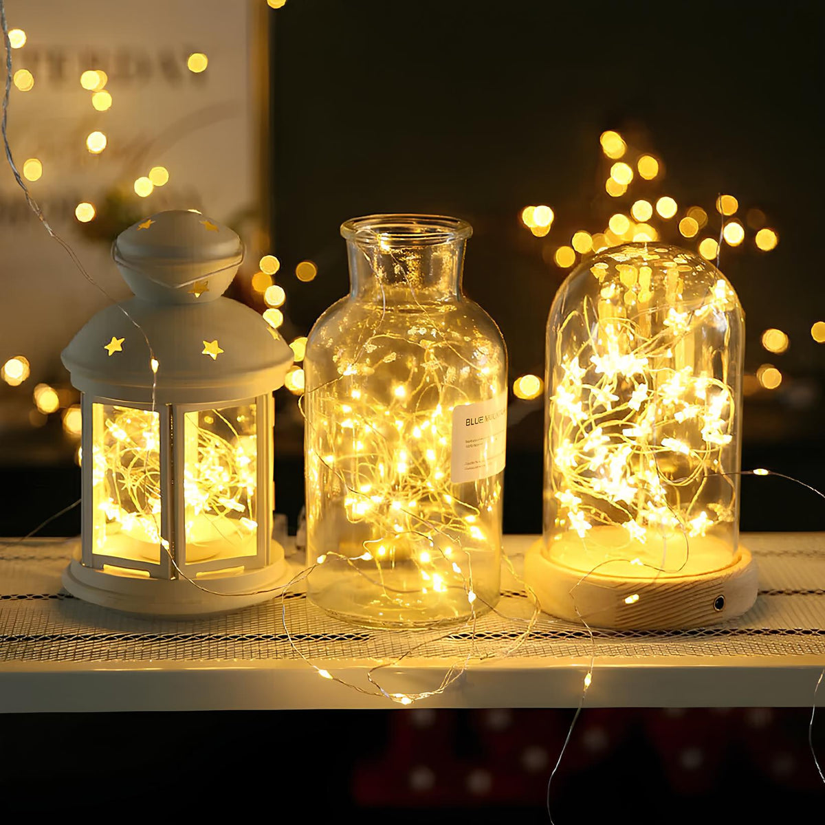 Solar String Fairy Lights | 50-300 LEDs, 8 Colour Options, Up to 30m Length | IP65 Waterproof, Solar Powered, No Wiring