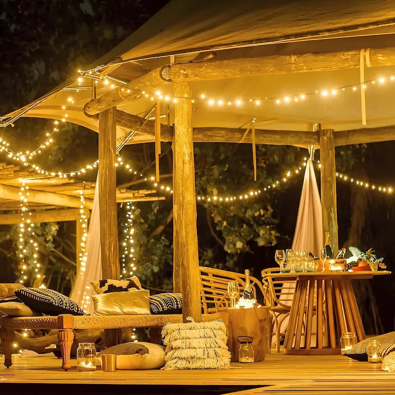 Solar String Fairy Lights | 50-300 LEDs, 8 Colour Options, Up to 30m Length | IP65 Waterproof, Solar Powered, No Wiring