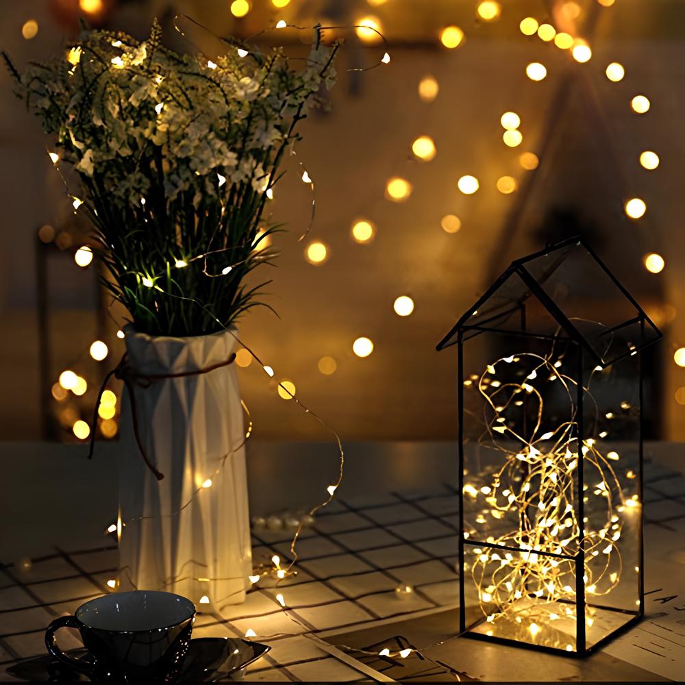 Solar String Fairy Lights | 50-300 LEDs, 8 Colour Options, Up to 30m Length | IP65 Waterproof, Solar Powered, No Wiring