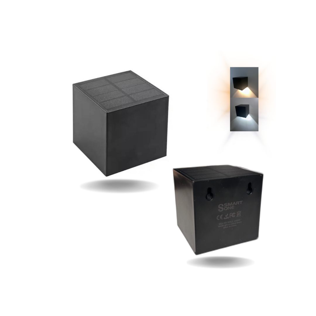 Solar Wall Light ABS | 2-in-1 Dual Colour Modes | Automatic Day-Night Sensor, IP65 Waterproof, Wireless Fitting Design