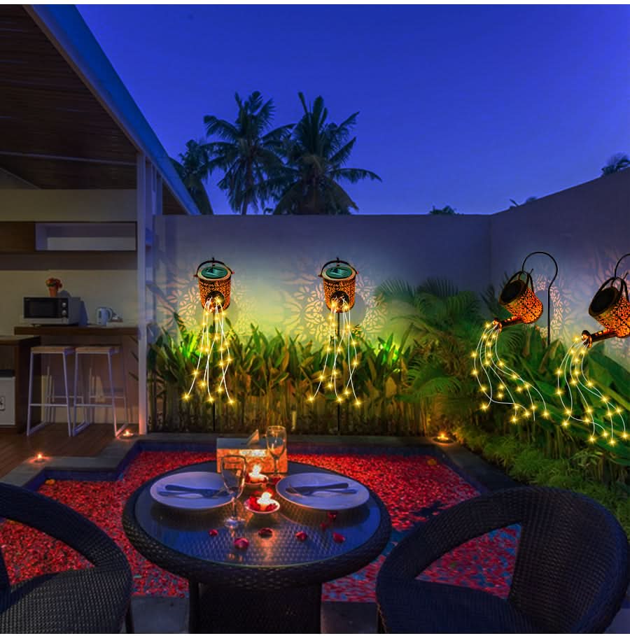 SolarGarden | Solar Garden Lamp with Star-Shaped Design - Flexible Copper Wire for Outdoor Lights