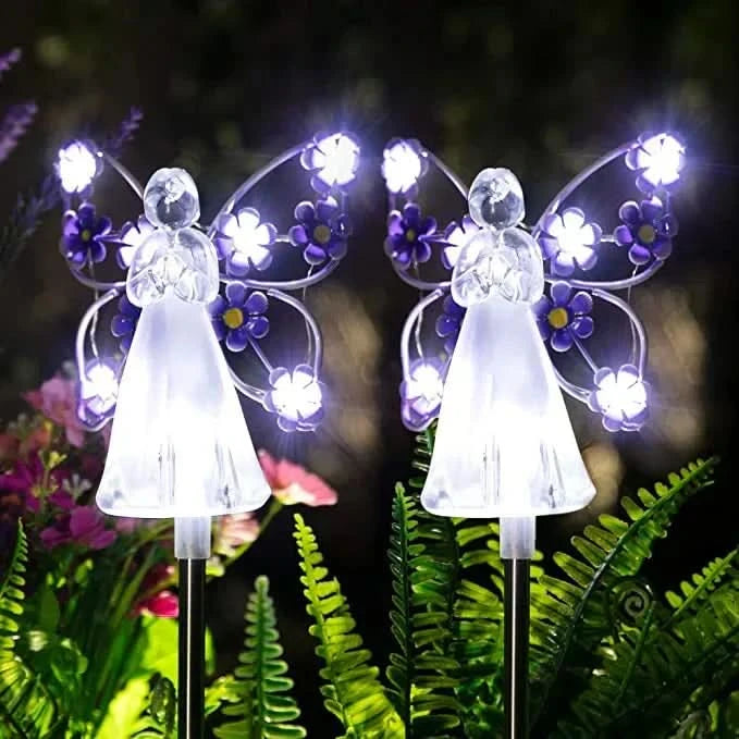 SolarGlow | Solar Garden Light with Elegant Angel Design - Automatic Charging for Outdoor Use