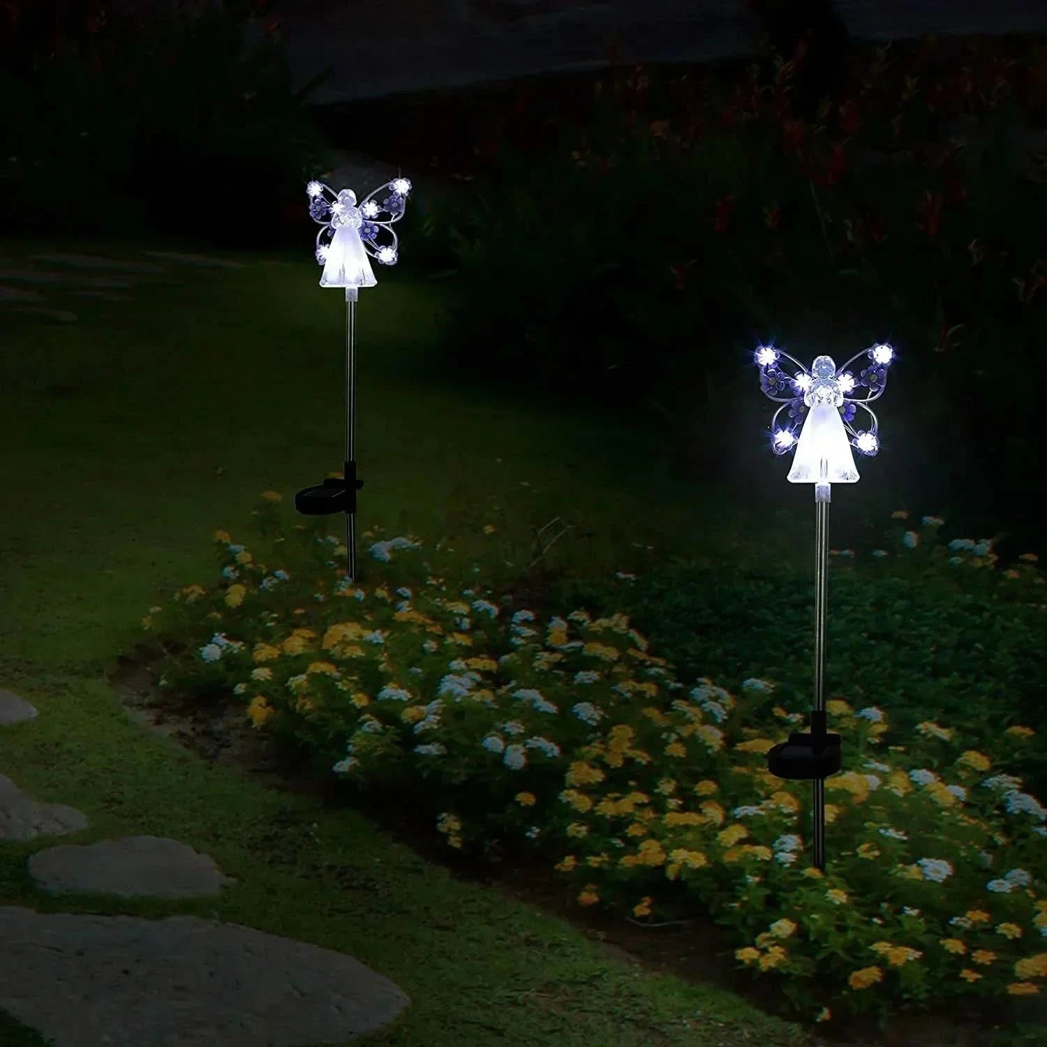 SolarGlow | Solar Garden Light with Elegant Angel Design - Automatic Charging for Outdoor Use