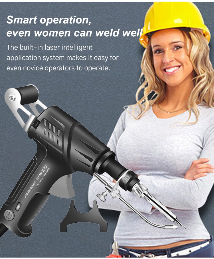 Soldering Gun | 20-Second Ceramic Core Heat-Up | Ergonomic One-Handed Control for Clean Precise Solder Joints Quickly