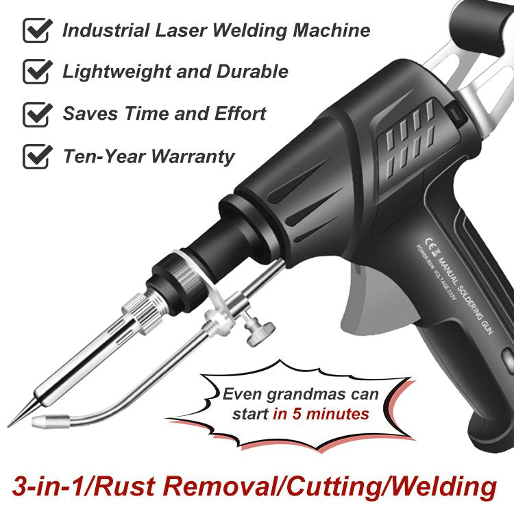 Soldering Gun | 20-Second Ceramic Core Heat-Up | Ergonomic One-Handed Control for Clean Precise Solder Joints Quickly
