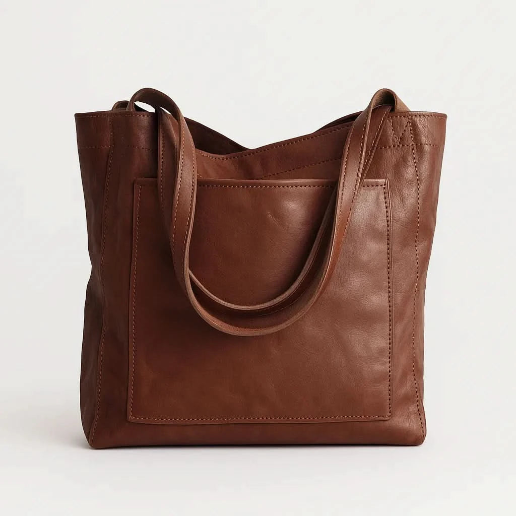 Sophia | Vegan Leather Shoulder Bag - Spacious Design With Zipper Closure