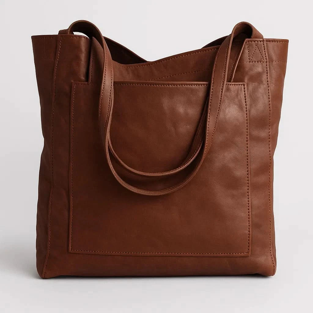 Sophia | Vegan Leather Shoulder Bag - Spacious Design With Zipper Closure