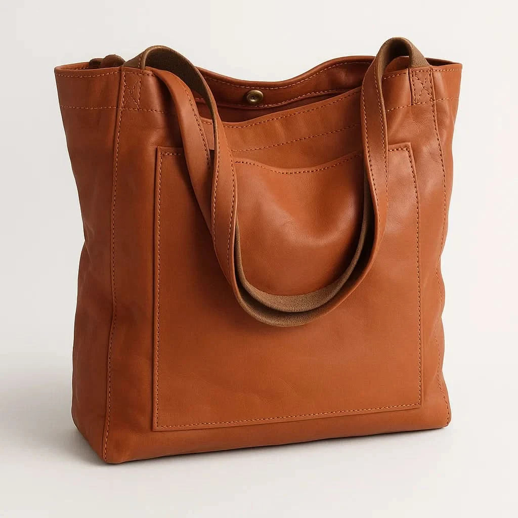 Sophia | Vegan Leather Shoulder Bag - Spacious Design With Zipper Closure
