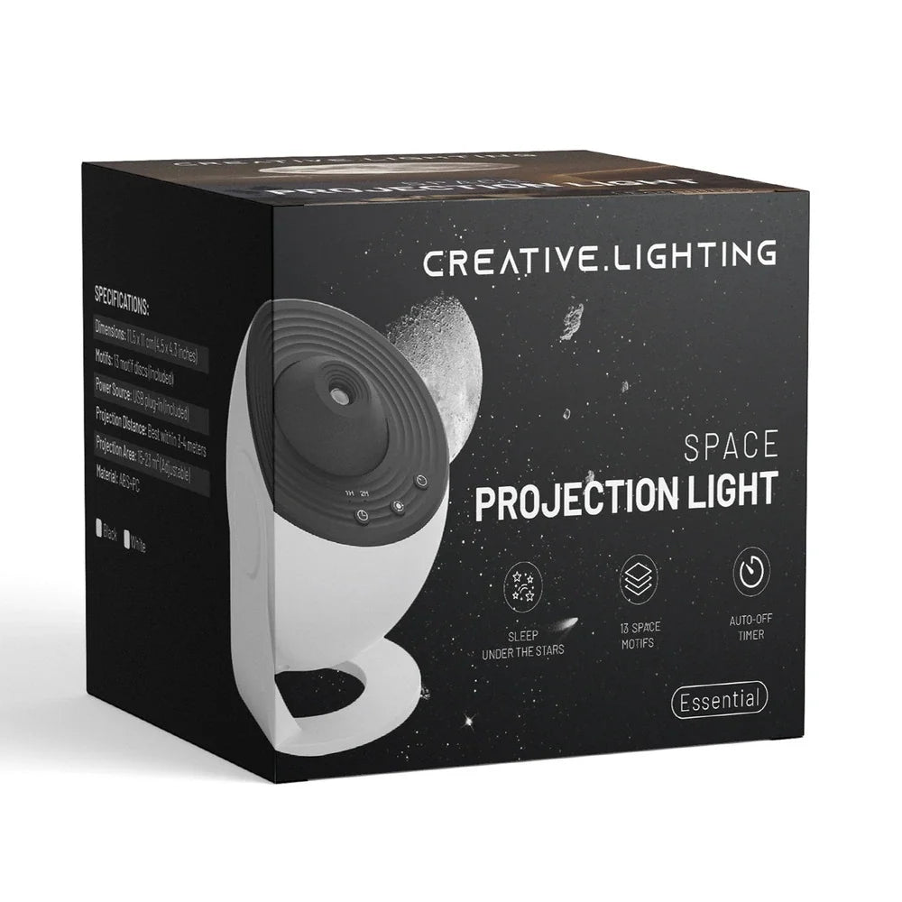 Space Projection Light | 13 or 19 Projection Motifs | USB Powered with Built-In Timer for a Calming Starry Night Display 10