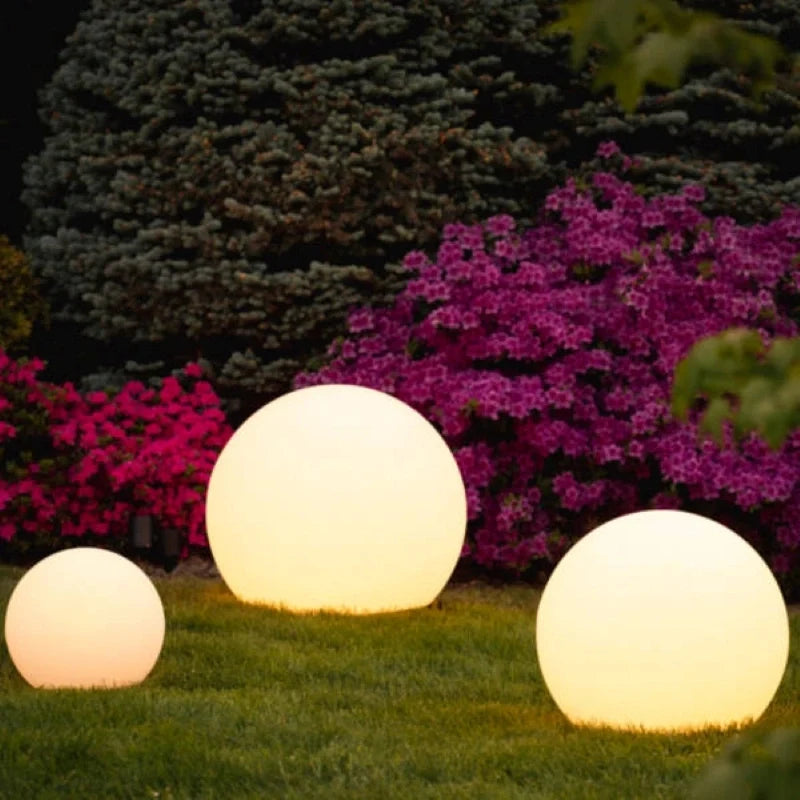 Spherical LED Garden Light 12 to 25 cm | 16-Colour Remote Control, USB Rechargeable | Weather-Resistant, Solar Powered Option 15