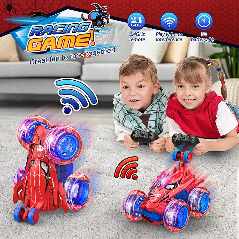 Spider Stunt Car | 360° Drift RC Car with LED Lights