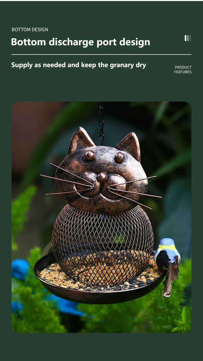 Squirrel-Proof Bird Feeder Hanging Metal with Multiple Feeding Ports