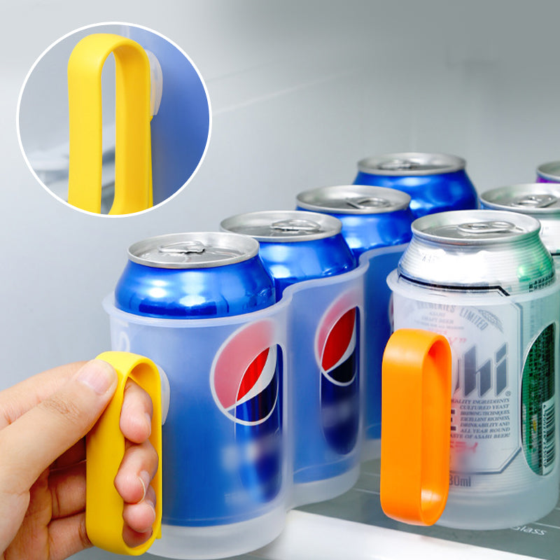 Stackable Can Storage Box Clear Plastic | Holds 4 Cans Per Tray, BPA-Free | Space-Saving Fridge & Pantry Organiser