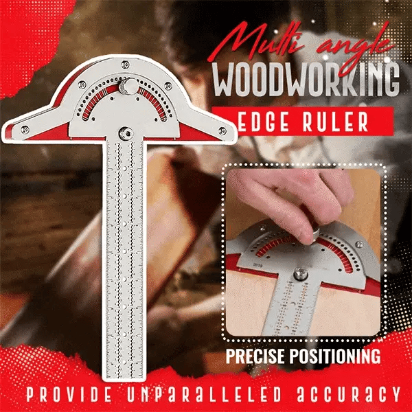 Stainless Steel Angle Ruler | Adjustable 0-70° Measuring Head | Satin-Finish Precision Tool for Woodworking & DIY