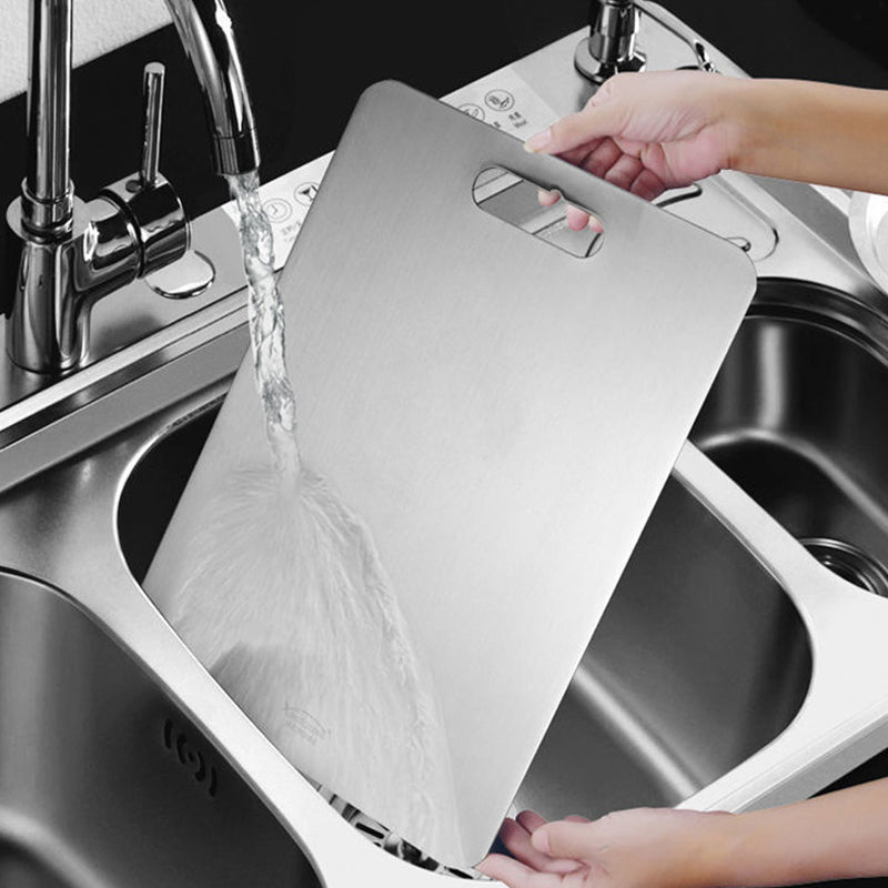 Stainless Steel Cutting Board Double-Sided | Anti-Bacterial & Anti-Mould Surface | Rust-Resistant Chopping Board