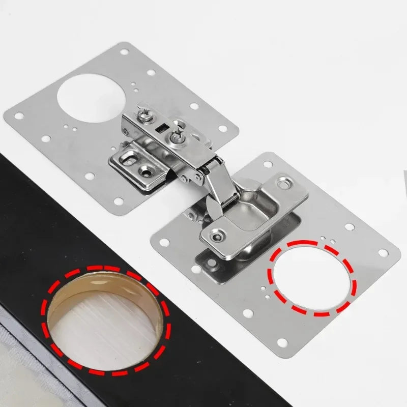 Stainless Steel Hinge Repair Kit | Fits Multiple Cabinet Door Sizes | Fixes Loose, Sagging or Broken Furniture Hinges